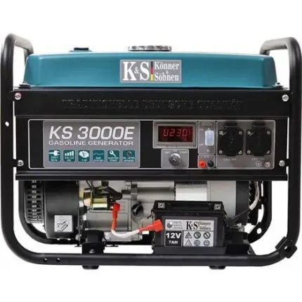 Könner & Söhnen Groupe électrogène 3000W Essence 230V KS3000E – Bleu
