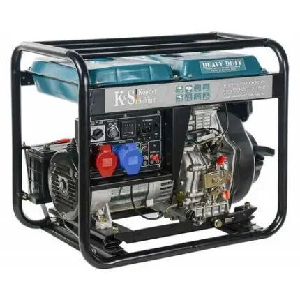 Konner & Sohnen Groupe électrogène 7500W Diesel 230V/400V KS9100HDE -1/3 ATSR – Bleu