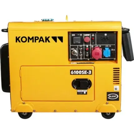 Kompak Groupe électrogène 5500W Diesel 230V/400V Insonorisé NT-6100SE-3