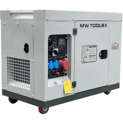 Groupe électrogène diesel insonorisé 7,5kW 230V + 400V MW-Tools DG75E