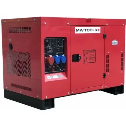 Groupe électrogène diesel insonorisé 15,0kW 230V + 400V MW-Tools DG150E