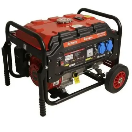 MANUPRO Groupe electrogene a moteur essence 4 temps OHV – 3000 W – Reservoir 15 L – Noir